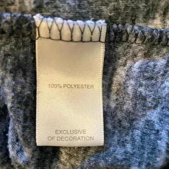 Nicole Miller Black- Gray Soft Fleece Light Pullover Top Front Pocket Sz Medium - Picture 5 of 7